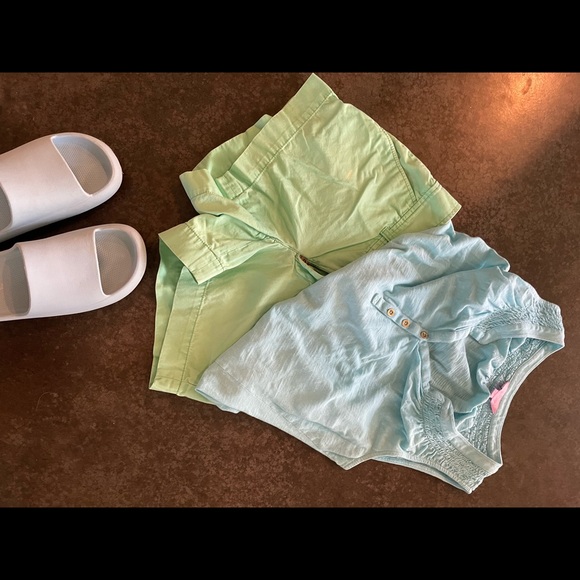 Lilly Pulitzer Callahan Shorts Sz 4 Green - Picture 2 of 4